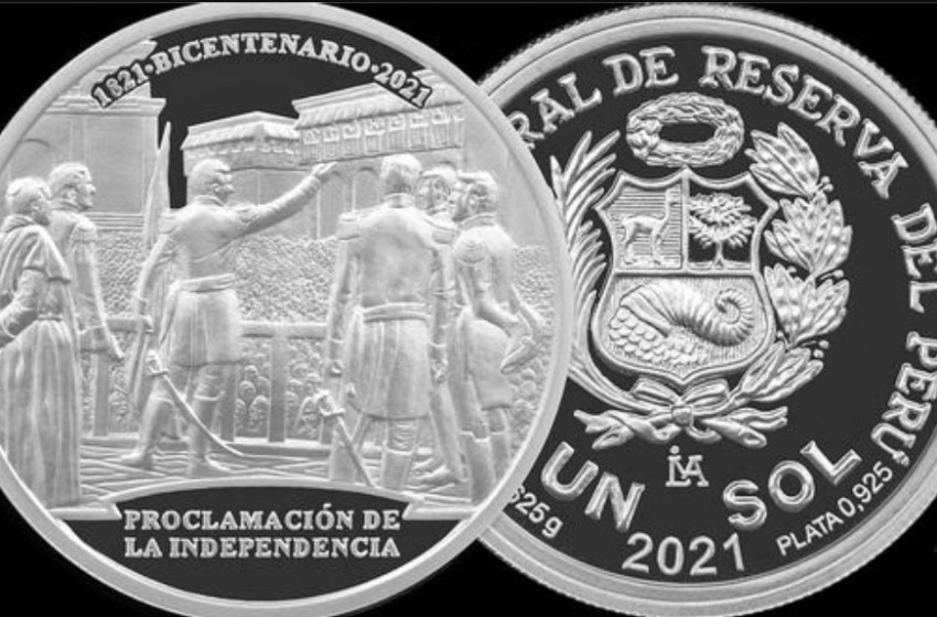  BCR puso en circulación la moneda de plata con referencia a la Proclamación de la Independencia
